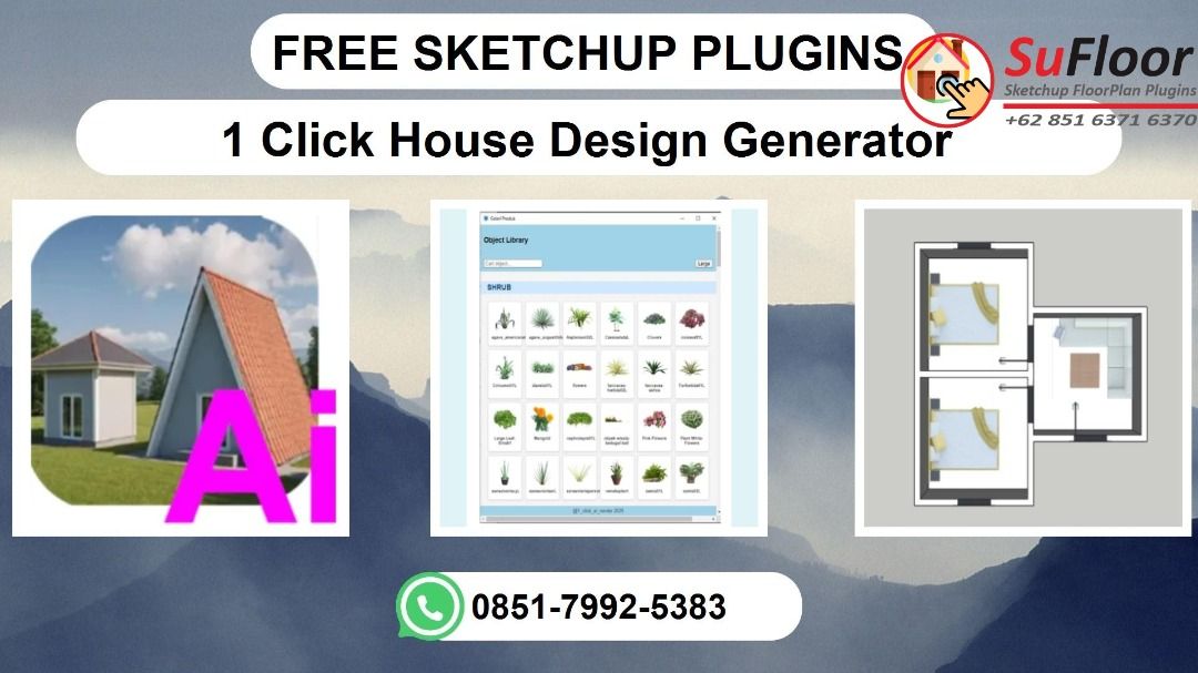 FREE, WA 0851-7992-5383 SKETCHUP PLUGINS 1 Click Hose Design Generator ...