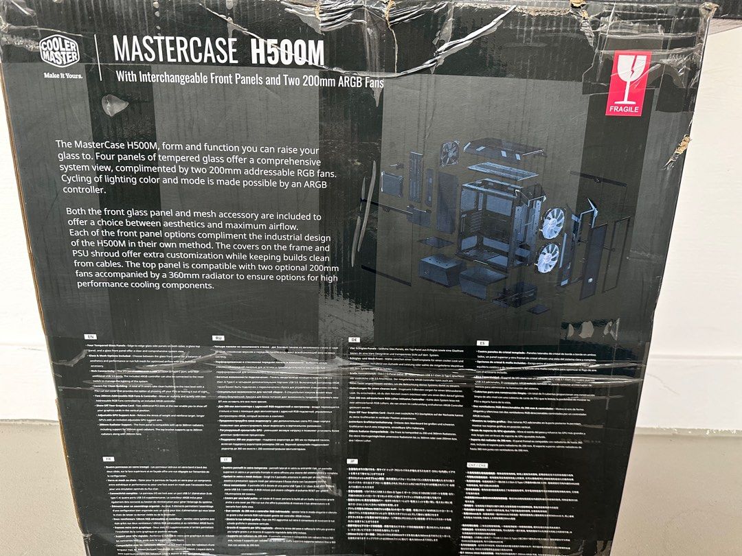 PC casing (Category: Desktops) located in Singapore. Submitted by Harmankardon (Listing ID 1376632483, Image 3). Description: Case: CoolerMaster MasterCase H500M.