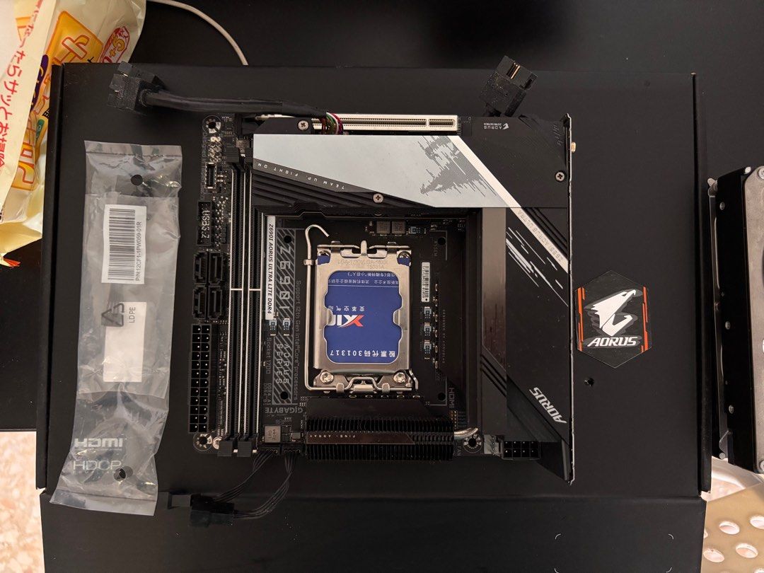 Gigabyte Z690i Aorus Ultra Intel 12th Gen DDR4 Motherboard (Category: Computer Parts) located in Singapore. Submitted by mr.pig01 (Listing ID 1376686970, Image 1). Description: Gigabyte Z690i Aorus Ultra DDR4 motherboard. Features an LGA 1700 socket and supports Intel 12th and 13th Gen CPUs. Includes an I/O shield. The motherboard in good condition however no wifi antennas provided hence selling cheap. Dont have system to test, however last used 