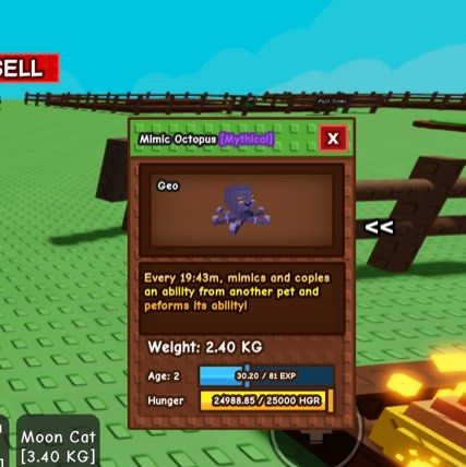 Code Roblox Mimic Octopus 🐙 Grow A Garden - Livraison Rapide 1 Heure - Animal Virtuel