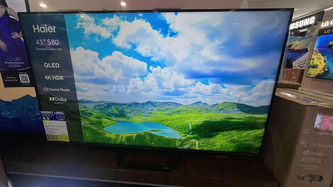 HAIER SMART TV (4K , UHD , QLED GOOGLE TV) (Category: TV) located in Manila. Submitted by chuck_claros (Listing ID 1376777372, Image 3). Description: HAIER SMART TV (4K UHD QLED GOOGLE TV) ☑️BRAND NEW FACTORY SEALED UNIT WITH OFFICIAL SALES INVOICE AND WARRANTY 🔻SALE!!! SALE!!! SALE!!!🔻 🔻!!! DISCOUNTED PRICE !!!🔻 ◽(QLED GOOGLE TV 120 HZ) REMOTE ASSISTANCE VOICE COMMAND 43 inch - H43S80EUX - SALE PRICE - 17,990 50 inch - H50S80EUX - SALE PRICE