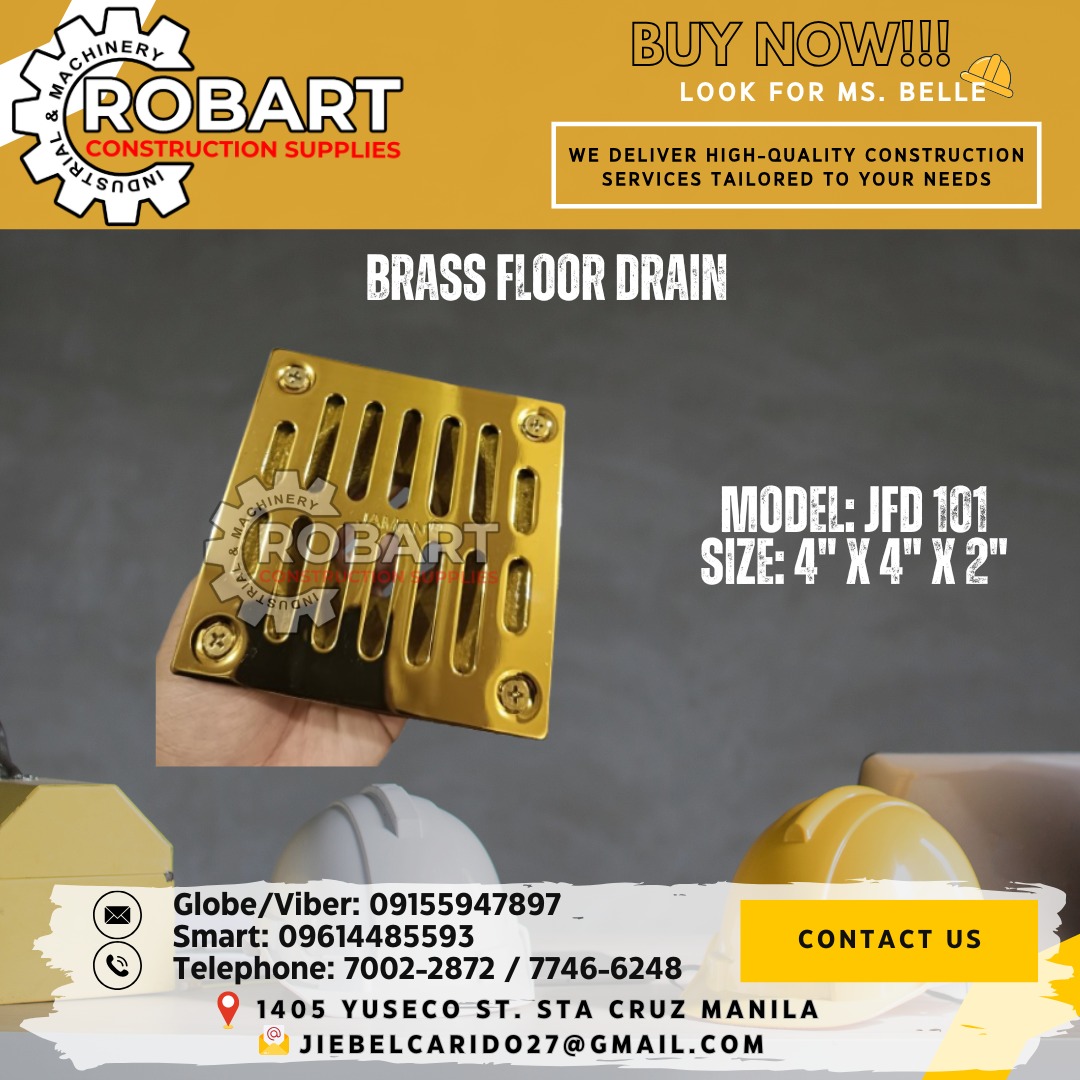 Jaman Brass Floor Drain, Commercial & Industrial, Construction ...
