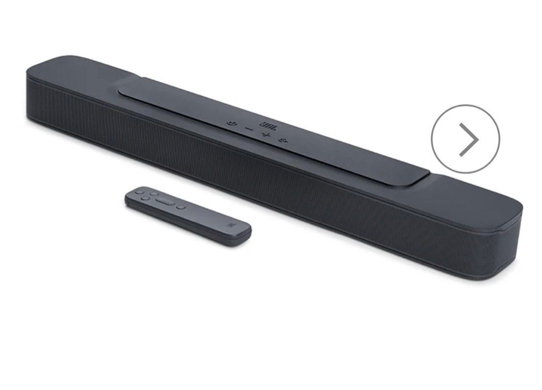 JBL Soundbar with Remote (Category: Soundbars, Speakers & Amplifiers) located in Singapore. Submitted by ginniezlow (Listing ID 1376654928, Image 1). Description: JBL 2.0 soundbar with remote control. Features HDMI and USB ports. Compact and sleek design. Easy to connect and use. Offers great sound quality for movies and music. Includes power cable. .