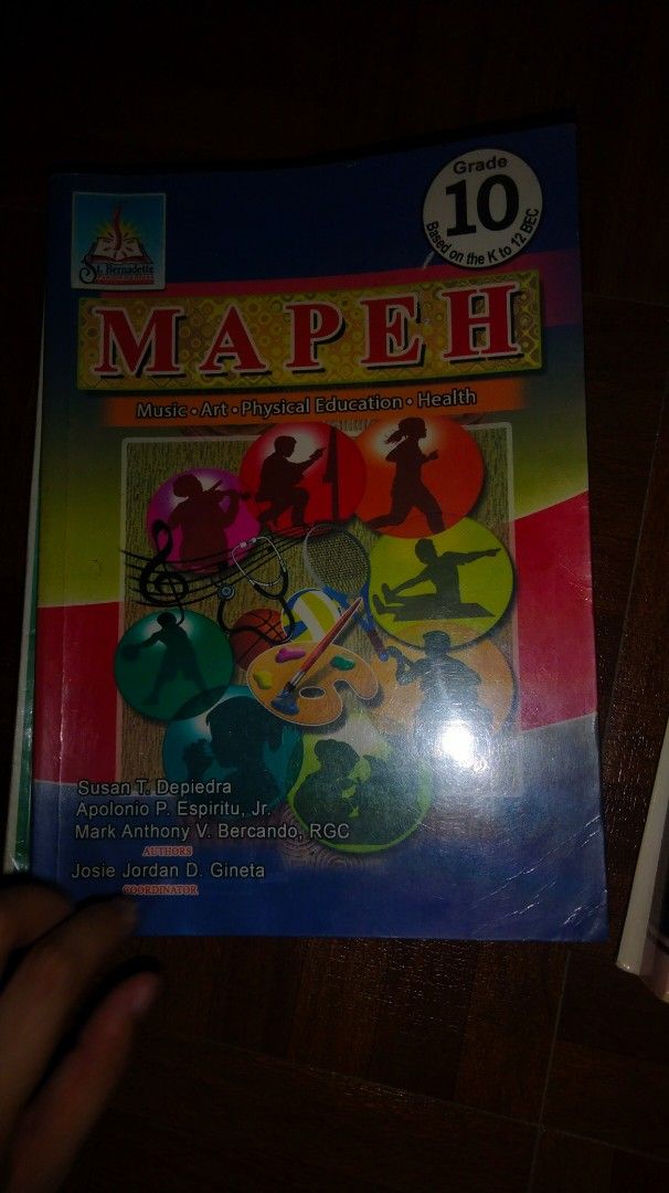 MAPEH (Grade 10) (Category: Textbooks) located in Cebu City. Submitted by aky_deee (Listing ID 1376802187, Image 1). Description: ✅My grade 10 book ✅Minimal flaws includes the ff: - highlighted text - minimal folded pages ✅Can be negotiable basta meet tayo halfway ✅Every books that I have I really handle it with care. 🌸IF YOU ARE INTERESTED BOOKS FROM GR. 7 TO 12 Please visit my PROFILE. @Kyna Diocos rfs: decluttering books stored in my cabinet 