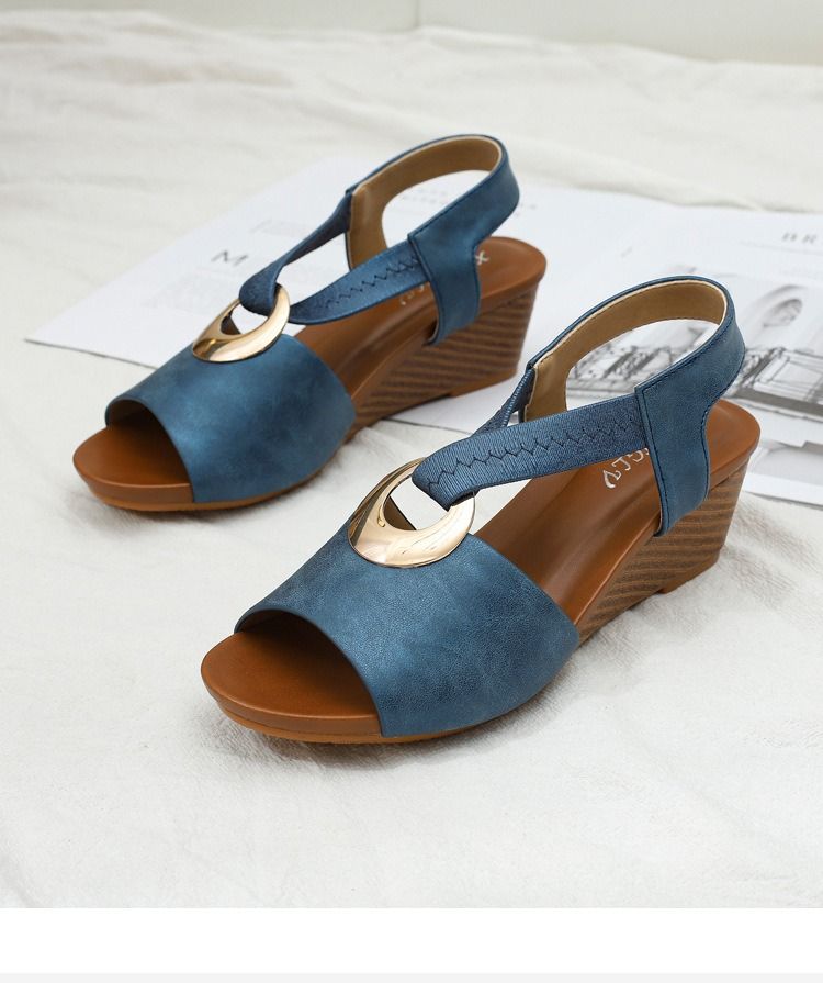 Metal Buckle Wedge Sandals for Women Peep Toe Elastic Strap Platform Sandals Woman Summer Casual (Category: Women's Shoes) located in Sydney. Submitted by shoplyhub1 (Listing ID 1376807412, Image 3). Description: Stylish Women’s Metal Buckle Wedge Sandals – Chic, Comfortable, and Perfect for Summer 🌟✨ Step into effortless elegance with SHOPLYHUB’s Women’s Metal Buckle Wedge Sandals, a perfect blend of leisure style and summer sophistication! 💃 