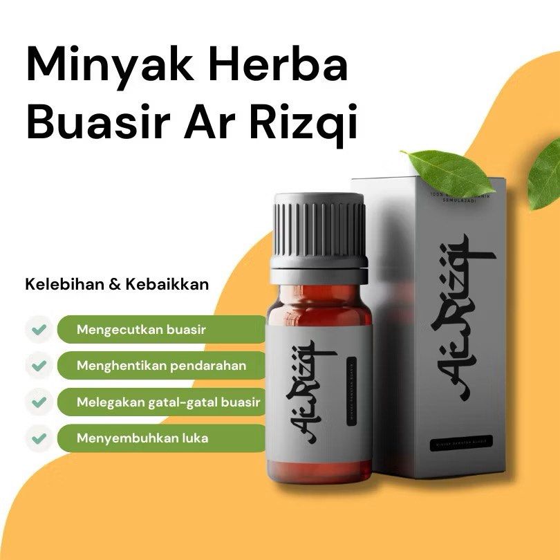 MINYAK AR RIZKI BYE BUASIR (Category: Sports & Fitness Nutrition) located in Singapore. Submitted by geena (Listing ID 1376769263, Image 2). Description: AR RIZQI ✅ 100% Original ✅ 100% Semulajadi ✅ Minyak Herba Kecut Buasir **Hati-hati dengan produk tiruan dari Ar Rizqi yang jauh lebih murah dari kami. Pastikan ORIGINAL dari HQ Ar Rizqi. Khasiat Minyak Herba Ar Rizqi. 1. Merawat Buasir Dalaman 2. Buasir Cepat Kecut 3. Merawat Sembelit 4. Menghen