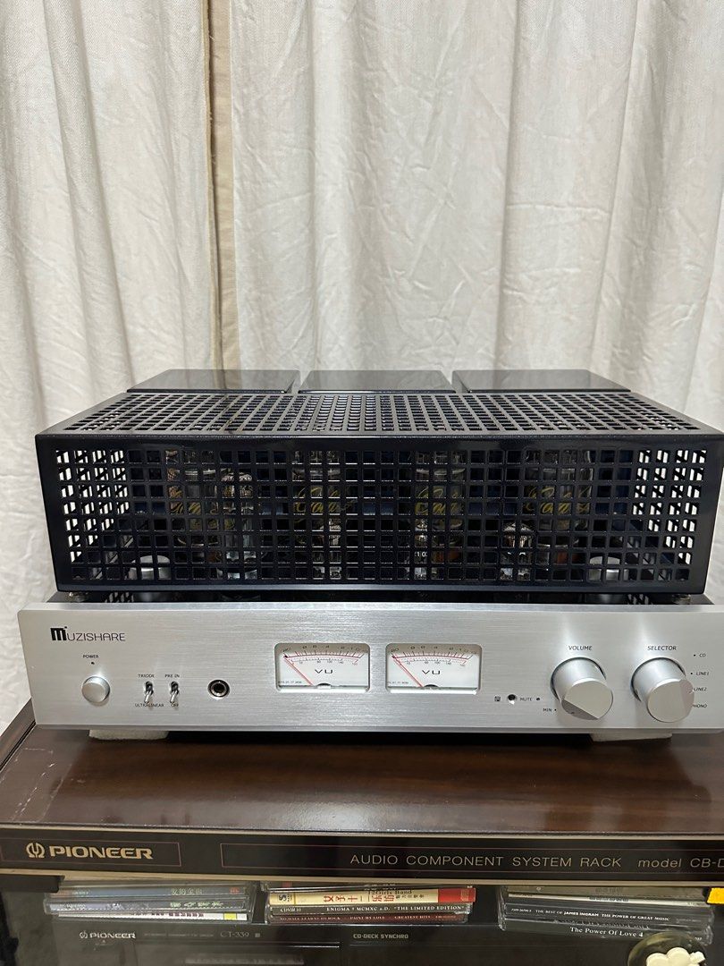 Muzishare x 7 integrated amp (Category: Soundbars, Speakers & Amplifiers) located in Singapore. Submitted by ivangohsp (Listing ID 1376809986, Image 2). Description: Muzishare x 7 integrated amp with gold lion tube ( run less than 100 hrs) upgraded with jantzen audio superior z coupling cap n 250 Ma choke ( original 160 Ma) n ecpos power cap.
