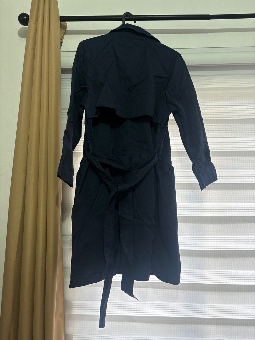 Navy Blue Trench coat for Spring Autumn Fall (Category: Coats, Jackets and Outerwear) located in Calamba. Submitted by sunbeamy (Listing ID 1376671884, Image 3). Description: 500+sf Double lined With belt.