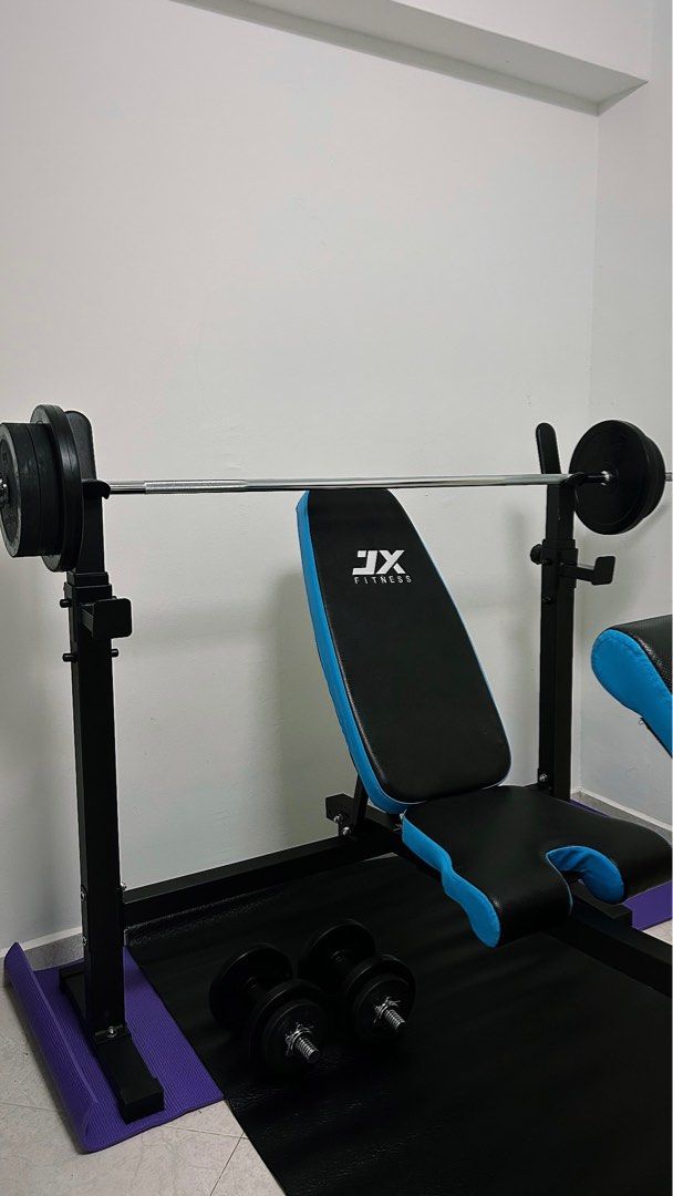 Fitness Benches Dumbbells Sg (Ready Stock SG) Gym Bench Position