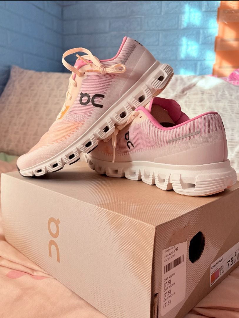On Cloud 6 Push in Tangerine | Raspberry (Category: Sneakers) located in Quezon City. Submitted by matchaela16 (Listing ID 1376669121, Image 2). Description: On Cloud 6 Push Tangerine | Raspberry US 7.5 Women's Brand New Guaranteed Authentic from US PM for Inquiries.