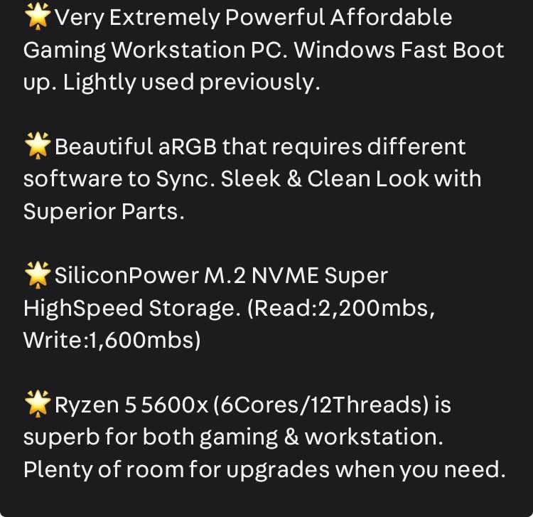 pc cheap (Category: Desktops) located in Singapore. Submitted by lofihoook (Listing ID 1376745813, Image 3). Description: all specs given in picture. if want with monitor and accessory dm for price. fast deal.