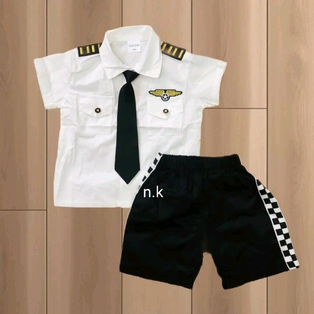Pilot terno for toddler (Category: Babies & Kids Fashion) located in Manila. Submitted by viashop02 (Listing ID 1376760977, Image 2). Description: Pilot terno for toddler and Size/age:(6-12months)(1-2yrs)(2-3yrs)(3-4yrs)(4-5yrs) Actual photo is posted Onhand all Items no customize Standard size by age only no measurements add 1 size if your child is big Made in Bangkok Good quality.