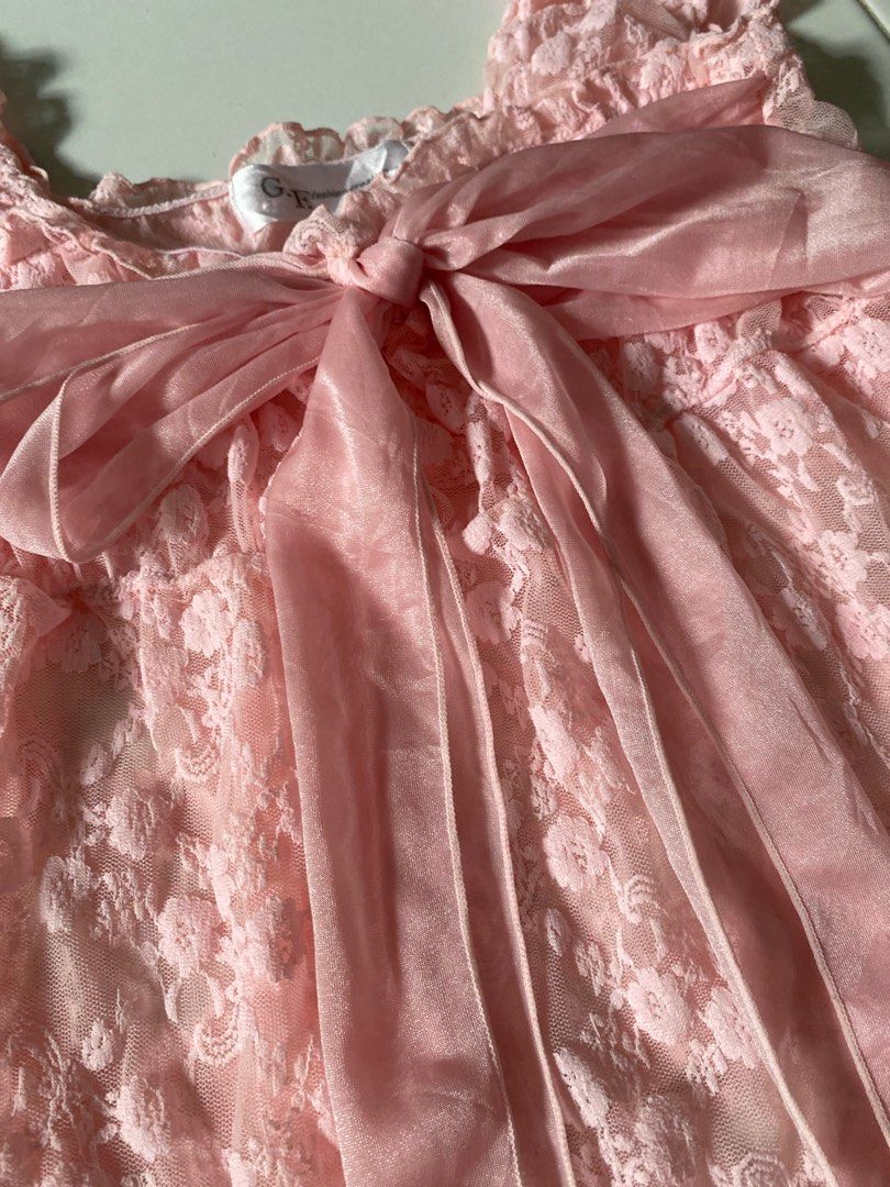 pink mesh babydoll y2k fairycore vintage blouse top (Category: Blouses) located in Singapore. Submitted by dearestluv (Listing ID 1376708087, Image 3). Description: - size xs-m - bought from re.drmg a while back - washed, never worn pm for measurements, no try on .