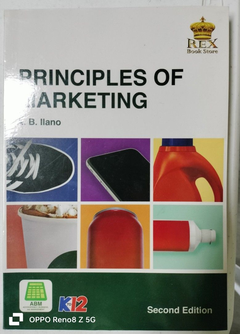 Principles of Marketing (Category: Textbooks) located in Tanza. Submitted by ireennee (Listing ID 1376811290, Image 1). Description: • UST SHS ABM ©2019 2nd edition.
