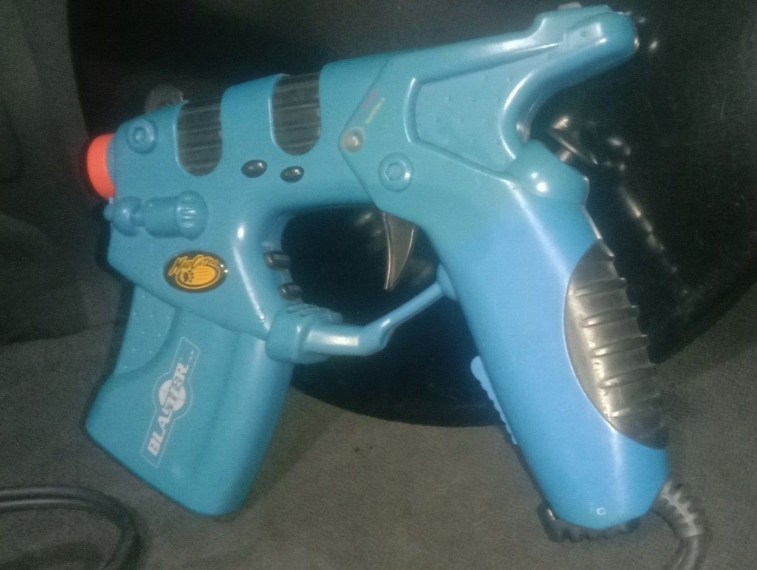 PS2 Madcatz Blaster (Category: Controllers) located in Quezon City. Submitted by potfishcake (Listing ID 1376778616, Image 2). Description: Intense vibration function for added realism LED light-up barrel and heavy duty trigger Auto fire/auto reload options Traditional D-pad, reload button, and rubberized grips Works with all compatible light gun games For pickup or shipping. Be considerate, do not bid if you don't intend to buy. We have our fami