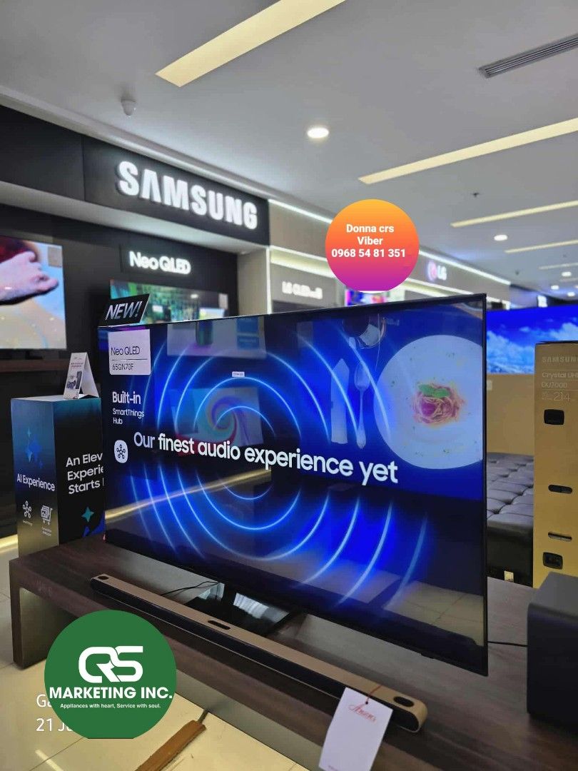 Samsung 8k neo qled tv (Category: TV) located in Manila. Submitted by donnasagao03665 (Listing ID 1376679868, Image 1). Description: 💚 SAMSUNG 8K NEO QLED TV 2025 MODEL SAMSUNG 4K NEO QLED TV 2025 MODEL QN70F QN90F QN950F QN80F 💚 8K - QN950F QA65QN950F - 166,600 free s800d QA85QN950F - 330,600 free q930f 4K - QN70F QN90F QN80F QA55QN70F - 66,700 free t420 QA65QN70F - 79,900 free s800d QA50QN80F - 42,400 free t420 QA100QN80F - 259,000 free q990f