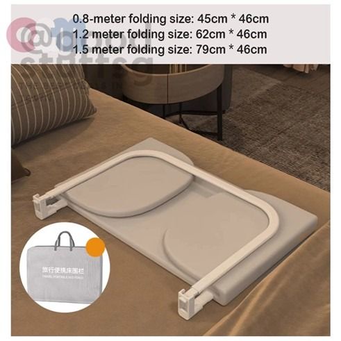 [SG FREE 🚚] Baby Bed Rail Guard Safety Fence Bumper Bed Barrier FOLDABLE Travel Bed Rail Guard (Category: Bed Guards) located in Singapore. Submitted by goodstuffsg (Listing ID 1376625302, Image 3). Description: ✅ FREE local stock doorstep delivery/mailing (2-4 days) ✅ Transaction via Paynow/Paylah/Bank Transfer/Singtel Dash • size: 80cm /120cm/150cm • height : 40 cm+（4-25cm) adjustable • washable cover • can be foldable and carry everywhere • S