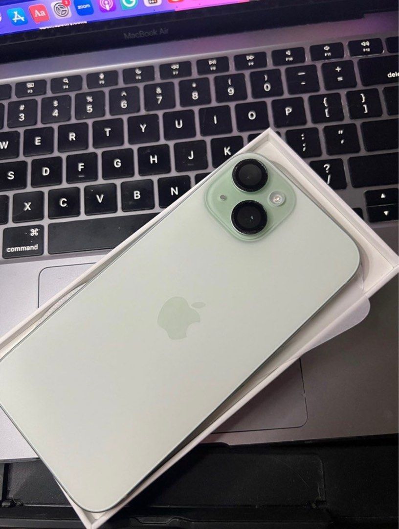 Iphone 15 powermac (Category: iPhone 15 Series) located in Pasig City. Submitted by rmark (Listing ID 1376650851, Image 1). Description: With box and connector. Also with Orig cases and branded screen protector worth 500. Upgrade.