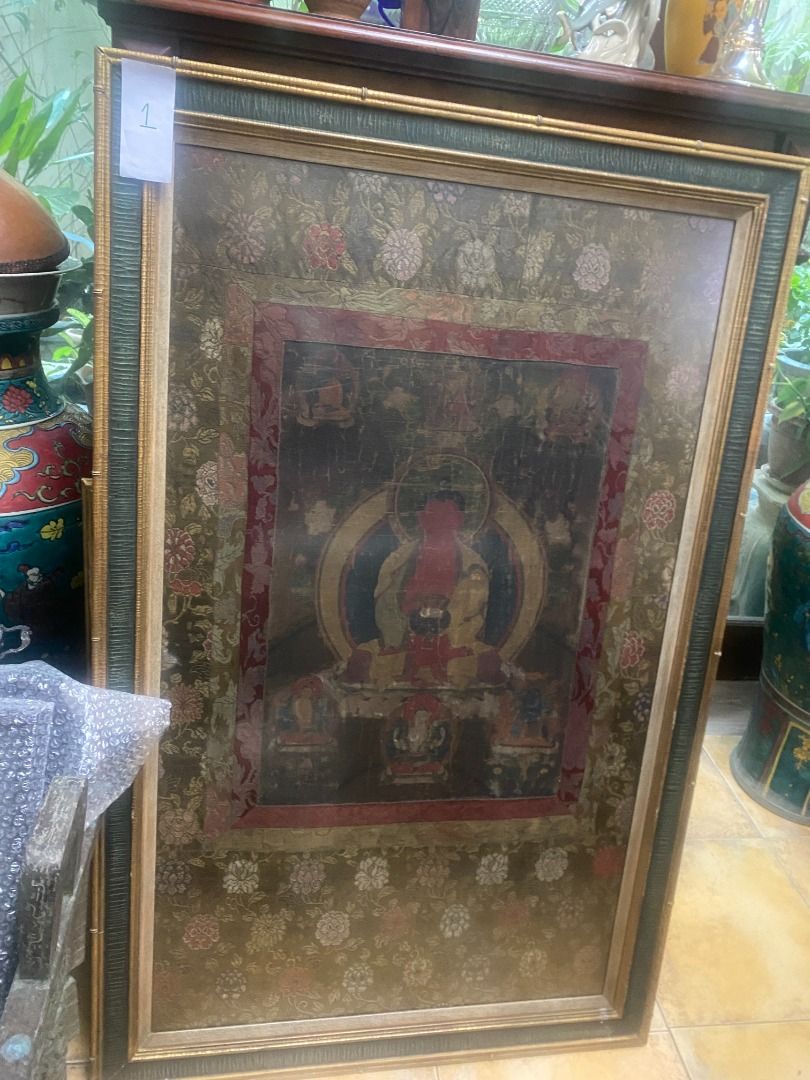 Tangkas Tibetan Prayer Scrolls Painted on Silk (Category: Frames & Pictures) located in Marikina City. Submitted by oldschooljunkies (Listing ID 1376636209, Image 1). Description: 33.5 x 52.5 x 1.5.