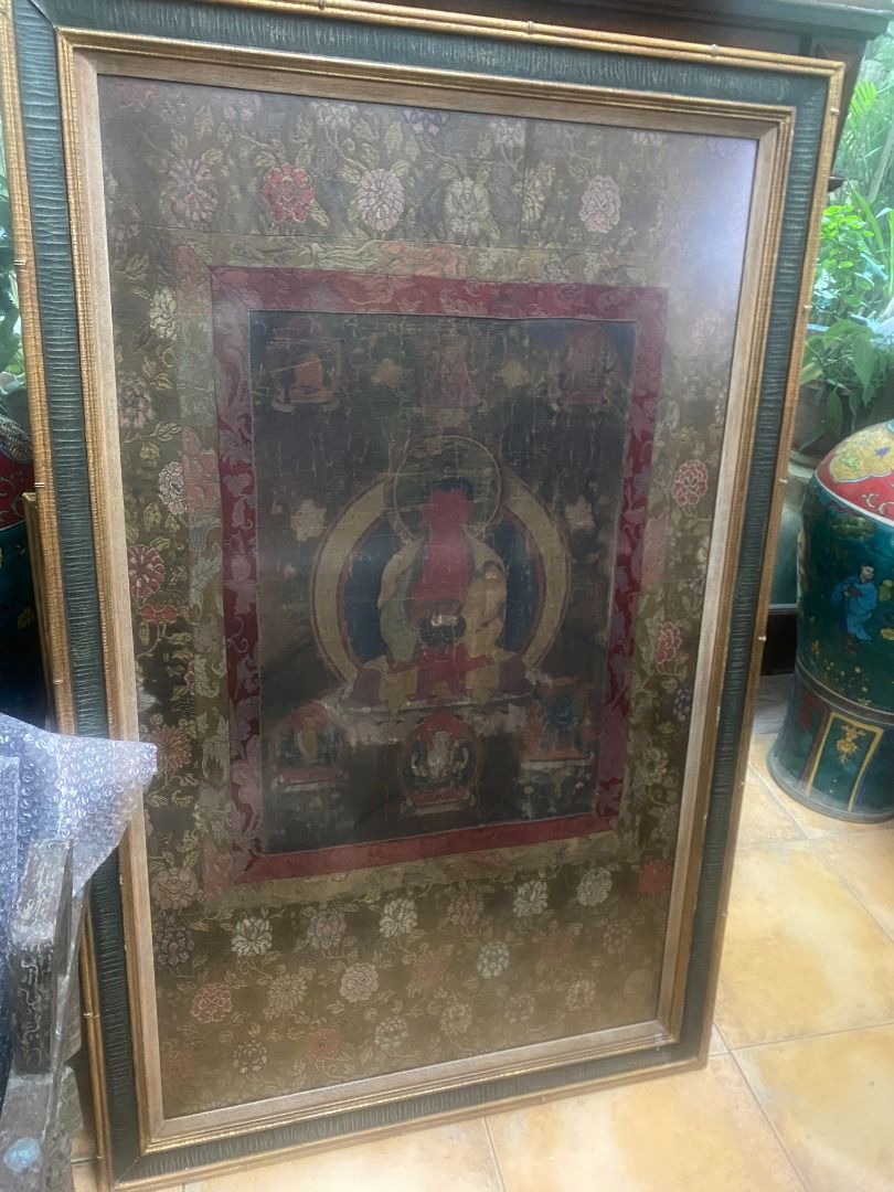 Tangkas Tibetan Prayer Scrolls Painted on Silk (Category: Frames & Pictures) located in Marikina City. Submitted by oldschooljunkies (Listing ID 1376636209, Image 2). Description: 33.5 x 52.5 x 1.5.