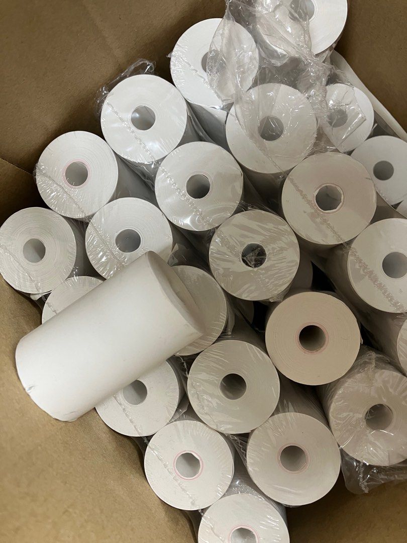 Thermal Printer Paper Rolls Bulk (Category: Printers, Scanners & Copiers) located in Singapore. Submitted by -core (Listing ID 1376633229, Image 2). Description: A bulk pack of thermal paper rolls, ideal for various printers. They are neatly packaged and ready to use. Perfect for businesses or individuals with high printing needs. Rolls are available in 2 sizes: Big (45 available) - $1.2 each Small (47 available) - $0.5 each Tested and works well