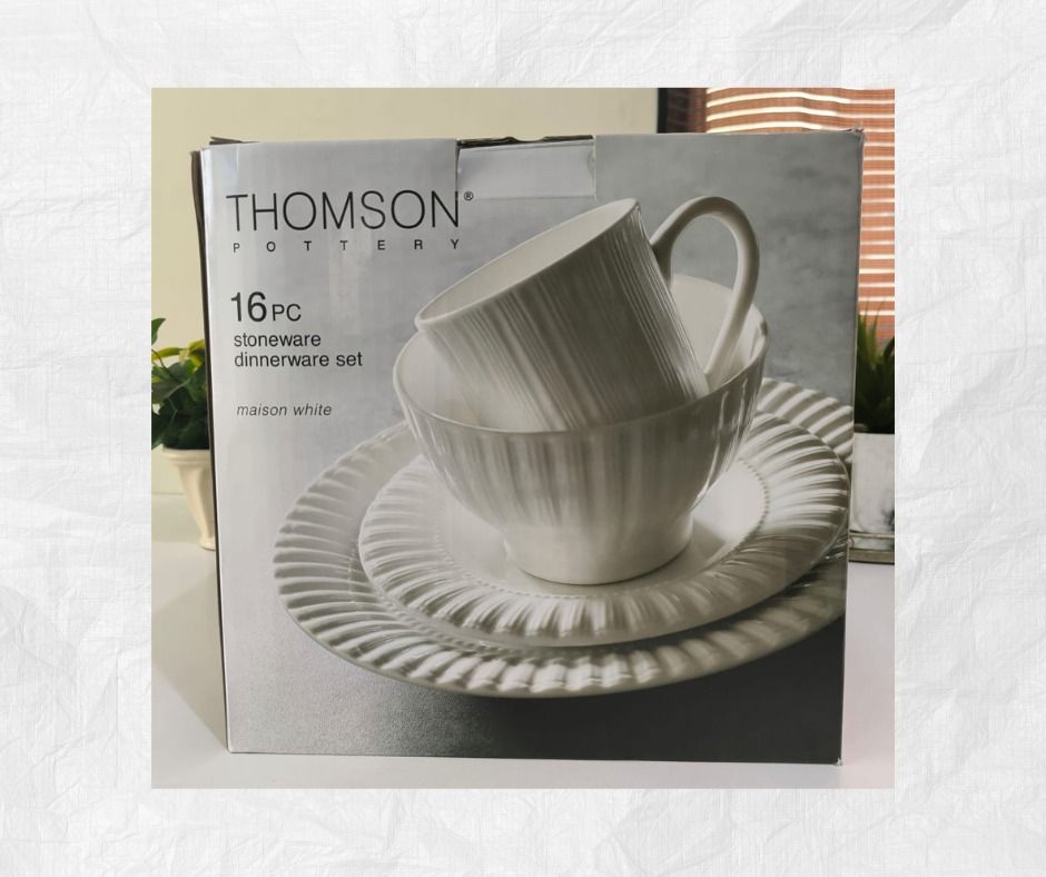 Thomson Pottery Dinnerware Set (16 pcs) | Brand New, Furniture & Home ...