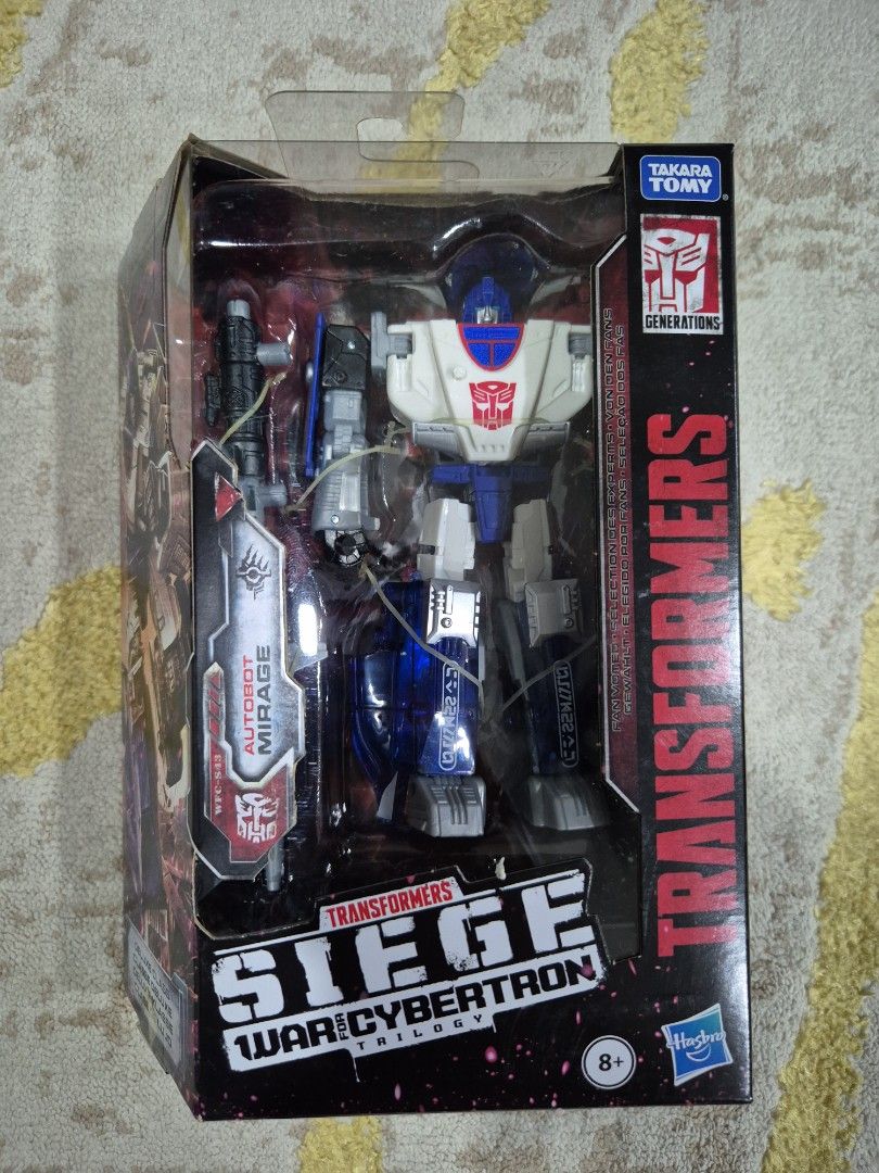 Transformers Generations (Category: Toy Figures) located in Singapore. Submitted by vkkaru (Listing ID 1376790997, Image 3). Description: Transformers Generations. New in original packaging. Perfect condition. A great collectible! Autobot Mirage Ricochet ( left 1 piece) Dinobot Red Swoop (sold) Ironhide (sold).