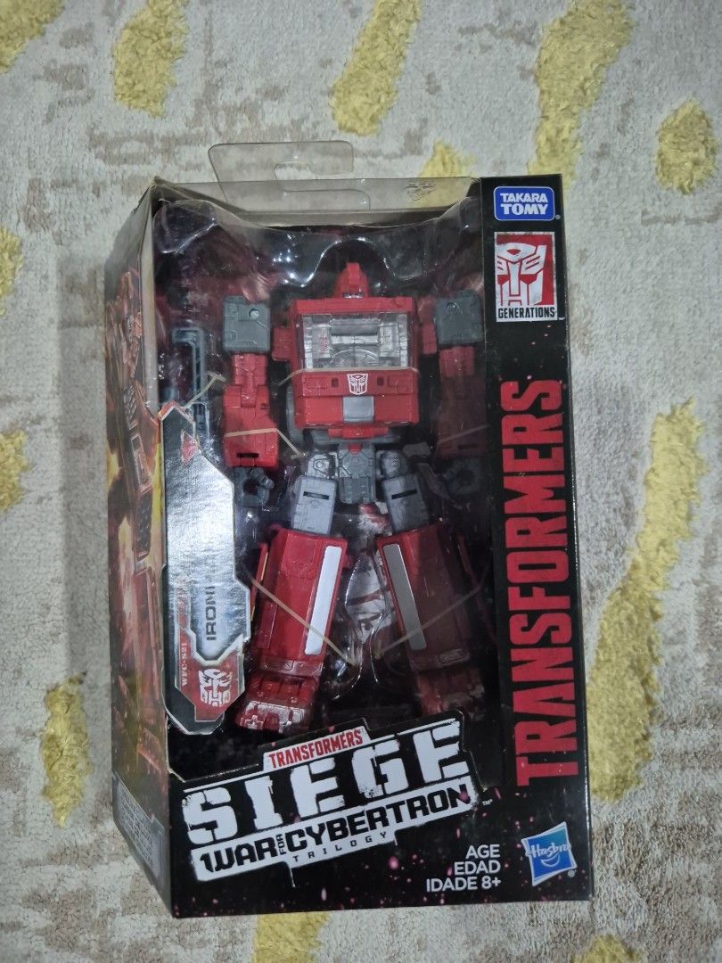 Transformers Generations (Category: Toy Figures) located in Singapore. Submitted by vkkaru (Listing ID 1376790997, Image 2). Description: Transformers Generations. New in original packaging. Perfect condition. A great collectible! Autobot Mirage Ricochet ( left 1 piece) Dinobot Red Swoop (sold) Ironhide (sold).