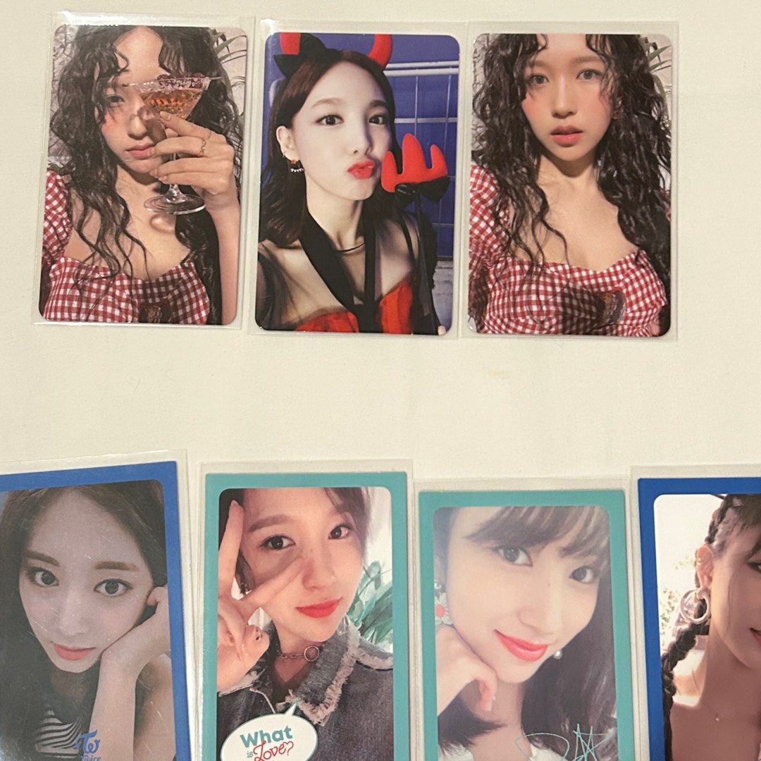 twice photocard set with nayeon devil and mina kulot (Category: K-Wave Merchandise) located in Muntinlupa City. Submitted by lcvefool (Listing ID 1376643011, Image 3). Description: [ON HOLD — CURRENTLY ABROAD] prices on pic all properly stored in popcorn sleeve + binder +15 pf (comes with top loader and freebies!) free packing fee if getting 5+ pm for any questions! mop: gcash mod: grab/lalamove/ggx # mina lasing nayeon tt twicetagram borders bor