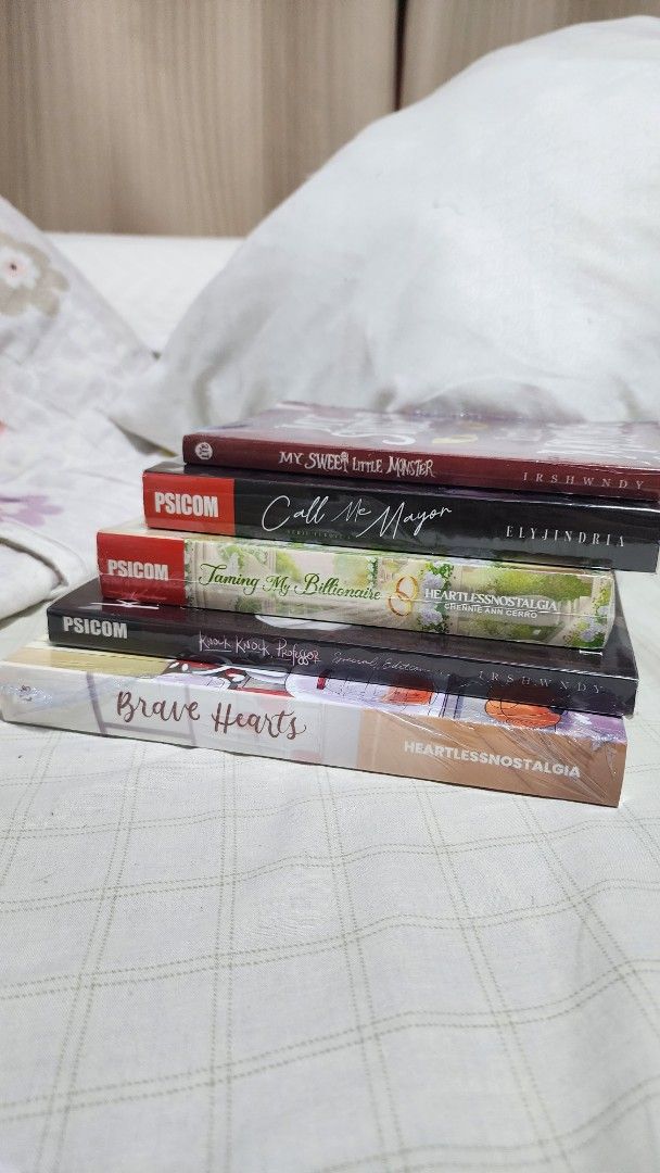 Wattpad books (Category: Storybooks) located in Cardona. Submitted by zi.julian (Listing ID 1376626519, Image 1). Description: WATTPAD BOOKS FOR SALE My sweet little monster — 290 Call me mayor ( signed) — 200 Knock knock professor special edition — 300 Taming my billionaire — 230 Brave hearts ( cream paper ) — 550 — take all for 1470 —.