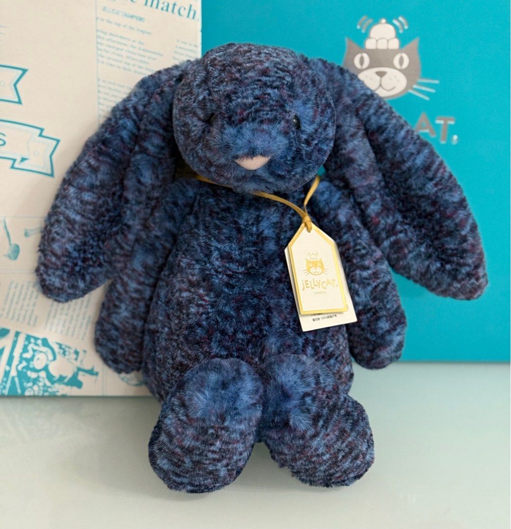 待補貨] Jellycat Hopscone Luxe Bunny 31cm # 星空藍兔兔# 金標# 禮物