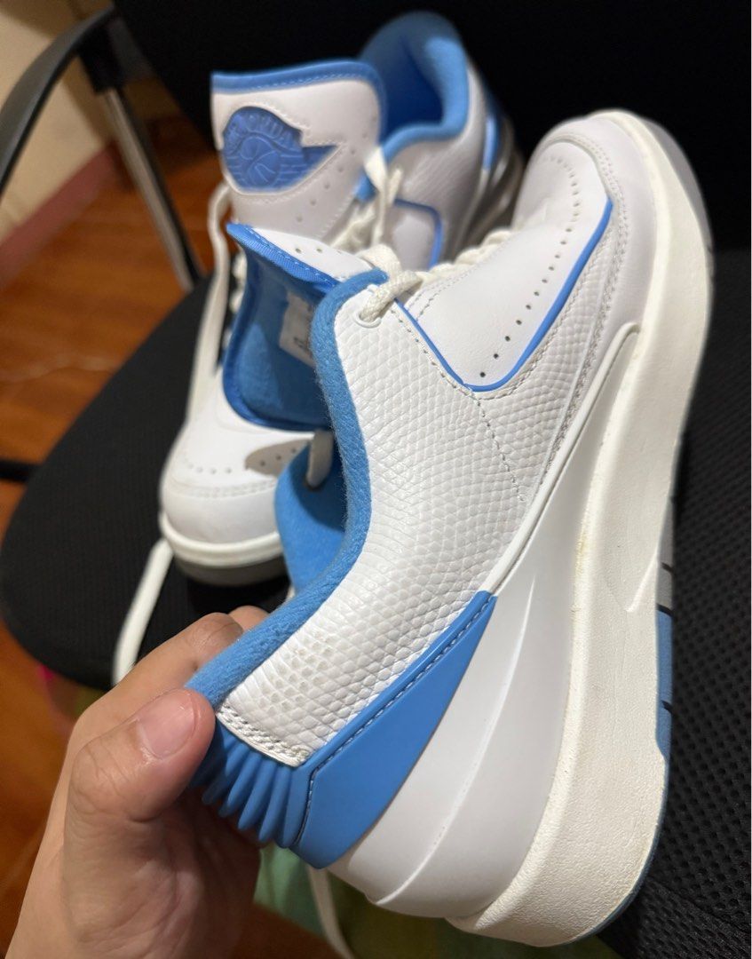 Air Jordan 2 Low “UNC” (Category: Sneakers) located in San Pablo. Submitted by lainejjjj (Listing ID 1376946956, Image 3). Description: Almost new ✨ Used only twice Comes with box ✅ Size US 9.5 | UK 8.5 | 27.5 cm Slightly negotiable 🤑 Please message me for inquiries. Thanks for viewing ☺️ .