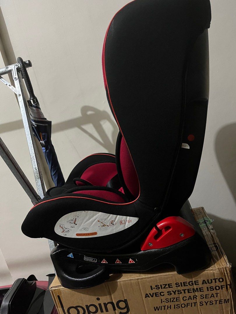 Apruva Nyssa Carseat (Category: Car Seats) located in Mandaluyong City. Submitted by flyingmommaa (Listing ID 1376948833, Image 3). Description: what you see is what you get APRUVA NYSSA Carseat Rearward facing from 0-10kgs Forward facing from 9 - 20kgs Group 0+/1 RFS: upgrade SF: shouldered by client .