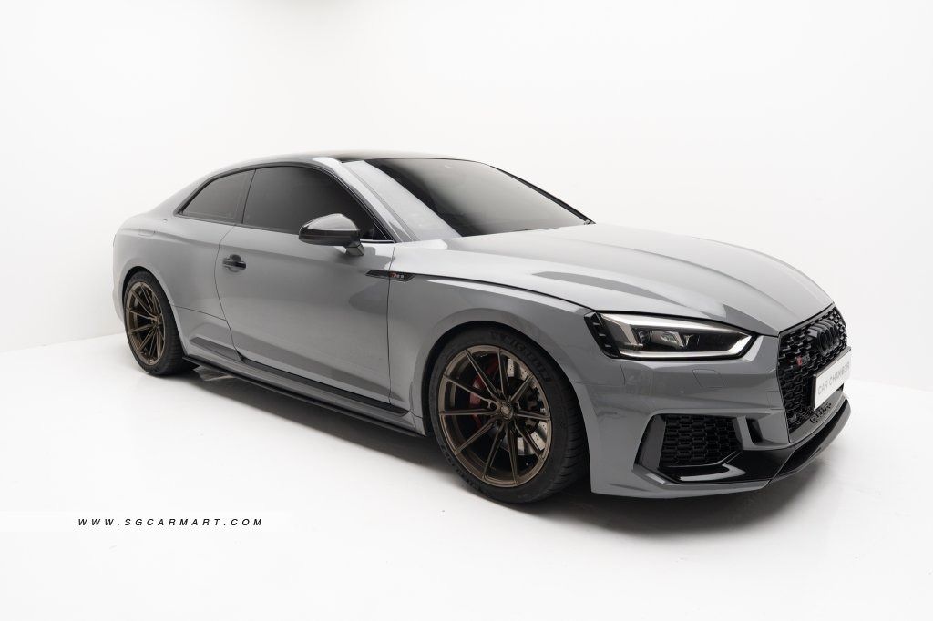 Audi RS 5 Coupe 2.9 TFSI qu tiptronic (A) (Category: Used Cars) located in Singapore. Submitted by 11vinyls (Listing ID 1376932838, Image 3). Description: New 6 months Road Tax! TTE720 Turbos, 590HP, 034Motorsports Dynamic+ Stage 3 ECU & TCU, Wagner Competition intercooler + heat exchanger, 034Motorsports control arms & Rear toe links, Factory sports exhaust, Upgraded B9.5 tail lights, all other supporting parts. Pristine Condition! Less than 3 m