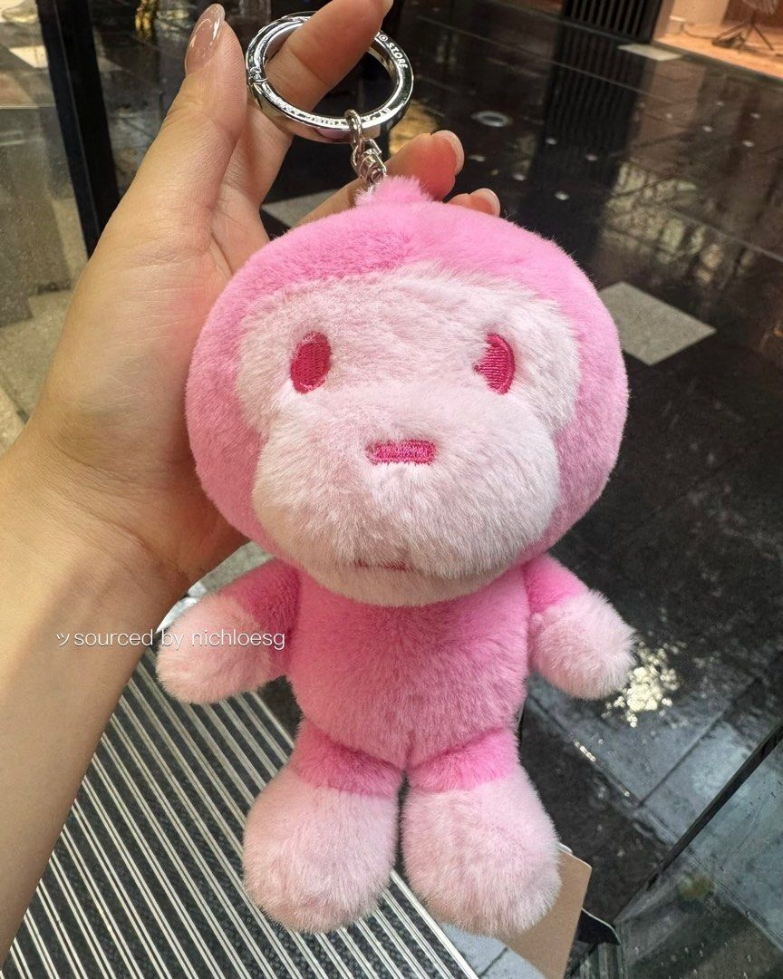 小物 BAPE Baby Milo Plush Doll Keychain pink s-l400.jpg