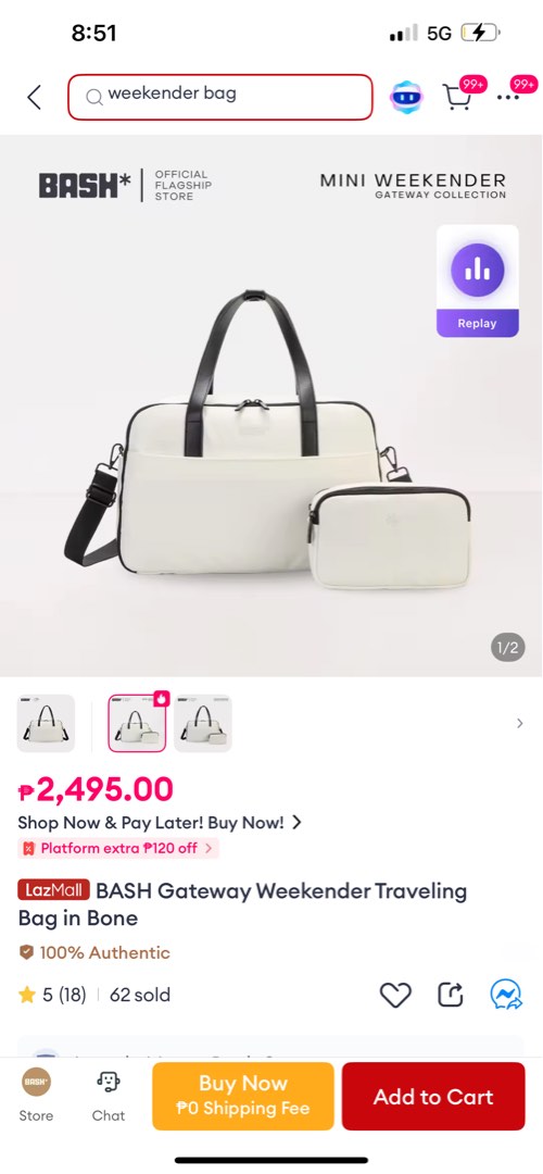 Bash Gateway Weekender mini, Women's Fashion, Bags & Wallets, Purses ...