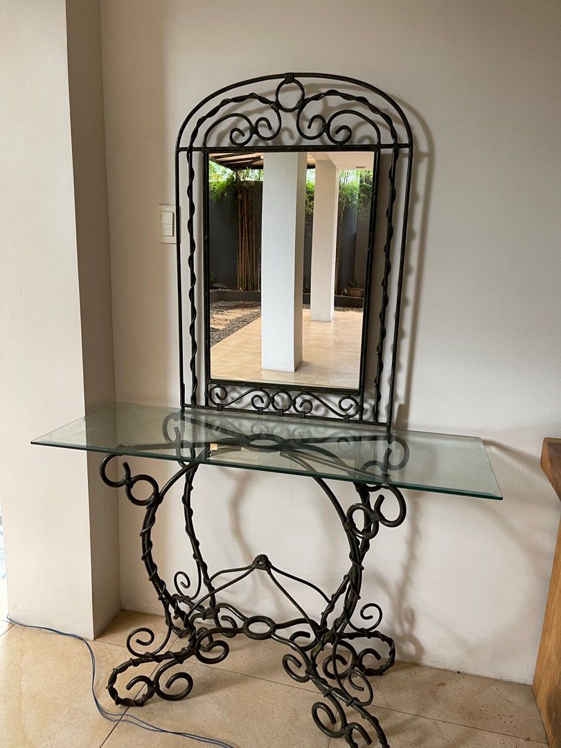Buffet table with mirror frame (Category: Tables & Sets) located in Manila. Submitted by jacob.so (Listing ID 1376893935, Image 1). Description: Buffet table With mirror frame Steel frame Quality materials Durable Beveled glass .