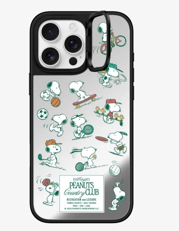 casetify Snoopy Sports & Recreation Case Mirror Ring Stand Case