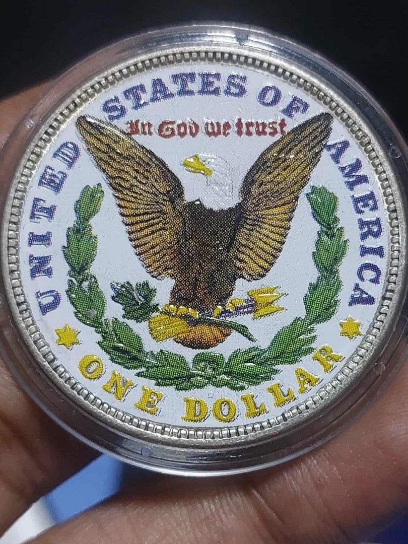 Colorized Morgan Dollar (Category: Currency) located in Manila. Submitted by wildcrystal.3b537c (Listing ID 1376813245, Image 2). Description: Silver Puregold Makati meet up.