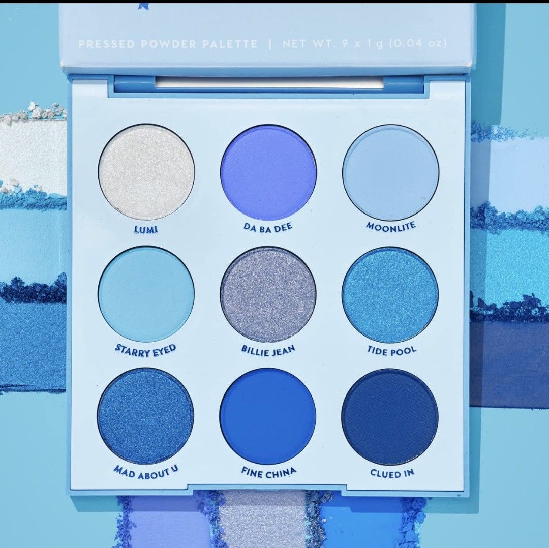 Colourpop Blue Moon Eyeshadow Palette (Category: Makeup) located in Quezon City. Submitted by beautynglamph (Listing ID 1376879420, Image 3). Description: This blue monochromatic eyeshadow palette are what dreams are made of. With its unique range of blue shadows in Matte, Metallic, and Duo Chrome finishes, this palette gives you the creative edge to make any look you want. Featuring our ultra-pigmented pressed powder formula that’s long-lasting,