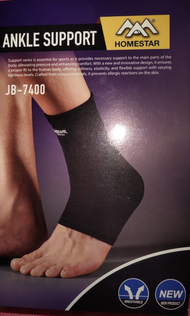 Comfortable Ankle Support (Category: Braces, Support & Protection) located in Singapore. Submitted by gomoy (Listing ID 1376894424, Image 1). Description: - Comfort Ankle Support - Provides support and comfort for your ankle - Made with breathable material - Ideal for everyday use and sports activities - Black colour (not white).