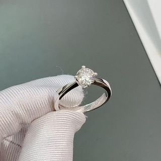 ENZO Diamond Ring 1 Carat Round Classic Diamond Ring Size 54, Center Stone 1.01ct, Color J, Clarity SI164207892284034110