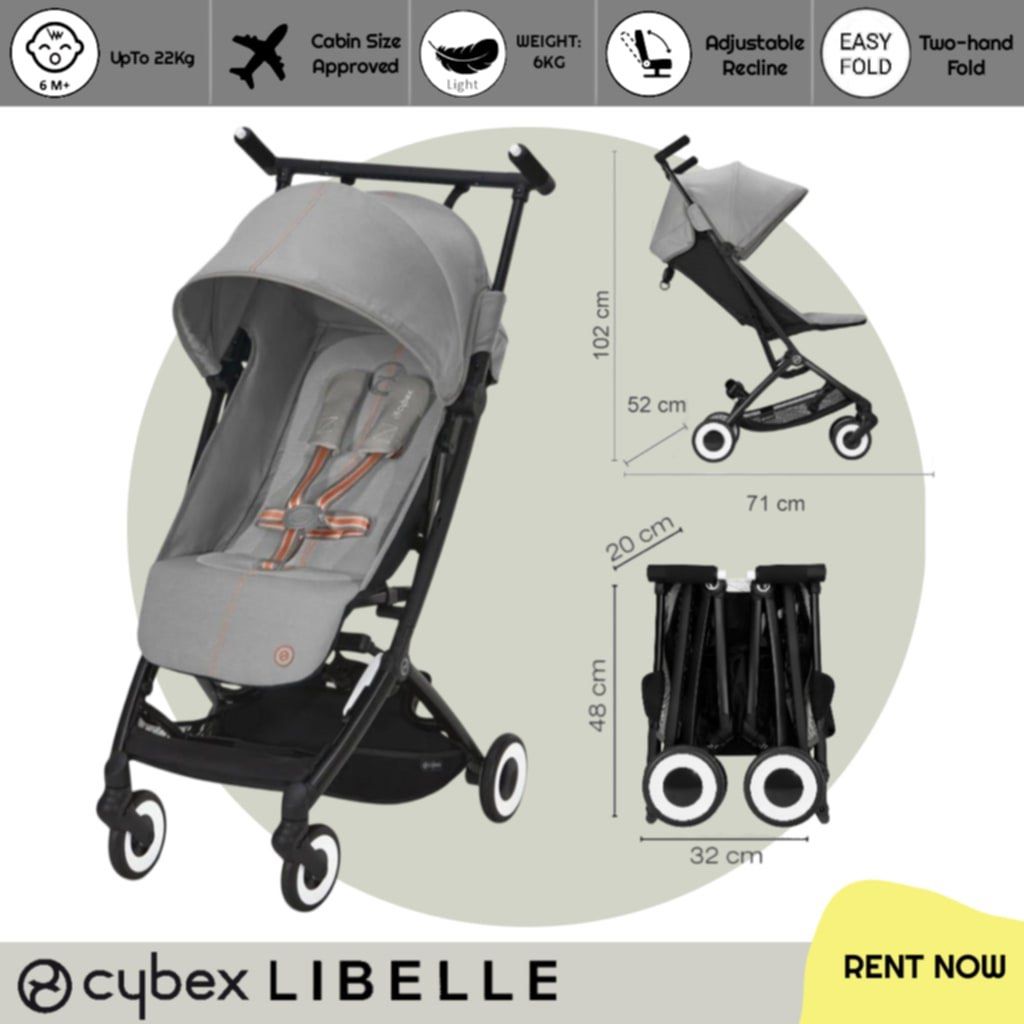 FOR RENT: Cybex Libelle Stroller (Category: Strollers) located in Imus. Submitted by mcsclothing (Listing ID 1376971972, Image 1). Description: Dm us at our FB Page: Shop My Closet Brand: Cybex Model: Libelle Color: Lava Grey ✅ Cabin Size Approved More details at the cover photo .
