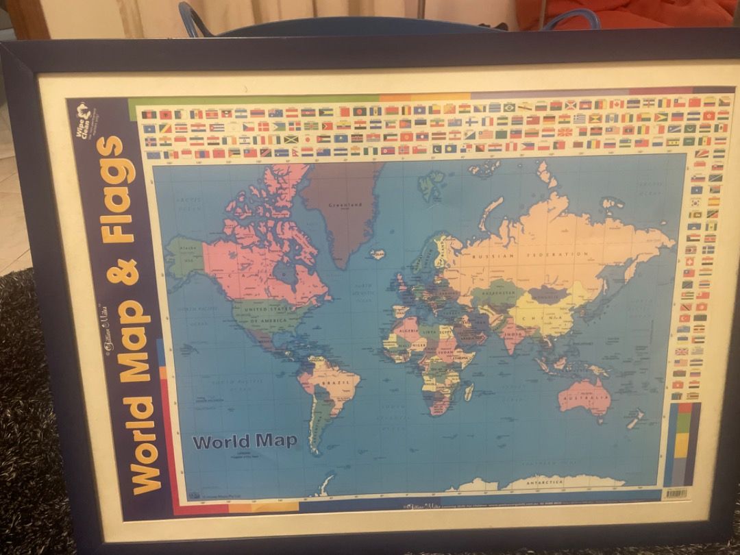 Framed World Map & Flags64885334252929110