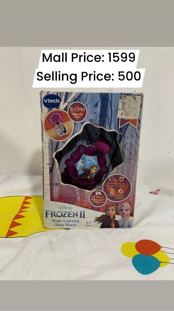 Frozen Watch (Category: Babies & Kids Fashion) located in Manila. Submitted by generosaurus (Listing ID 1376819566, Image 1). Description: Mall pullout issue: Dented Box.
