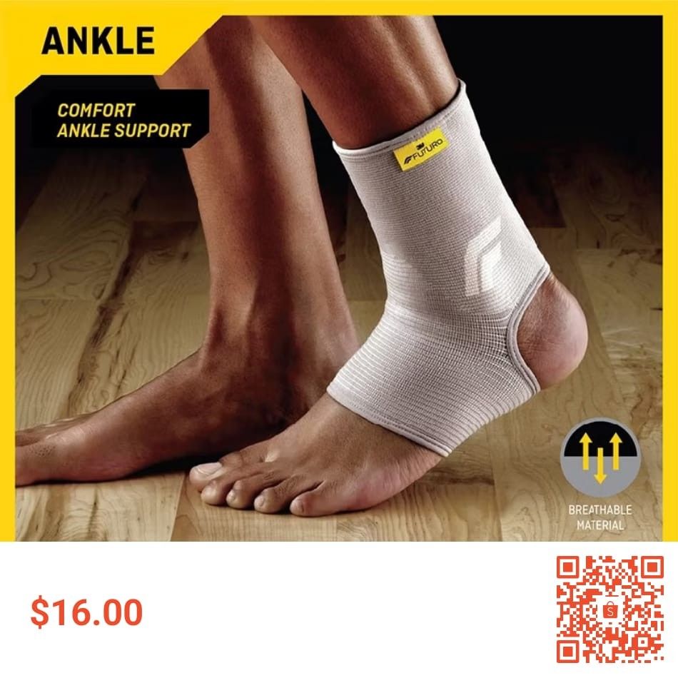 Comfortable Ankle Support (Category: Braces, Support & Protection) located in Singapore. Submitted by gomoy (Listing ID 1376894424, Image 2). Description: - Comfort Ankle Support - Provides support and comfort for your ankle - Made with breathable material - Ideal for everyday use and sports activities - Black colour (not white).