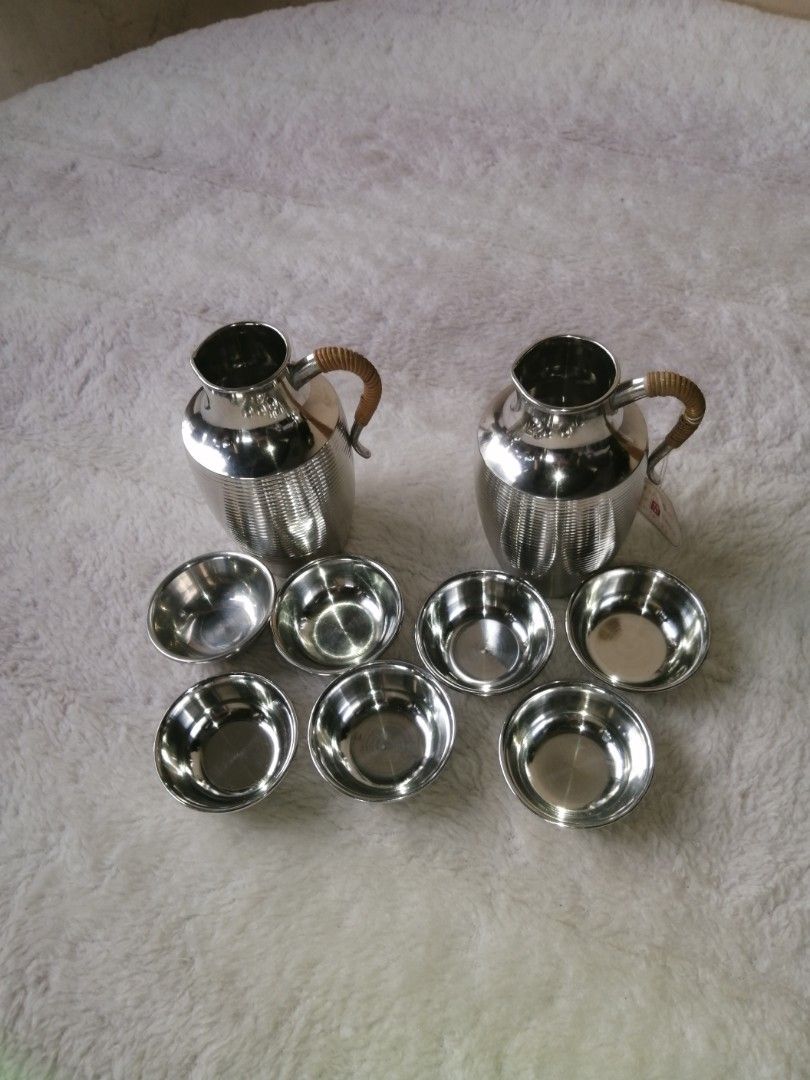 GENUINE JAPANESE SAKE SETS SILVER (Category: Coffee & Tea Tableware) located in Liloan. Submitted by aidolcapz88 (Listing ID 1376984006, Image 3). Description: Take all sake sets.