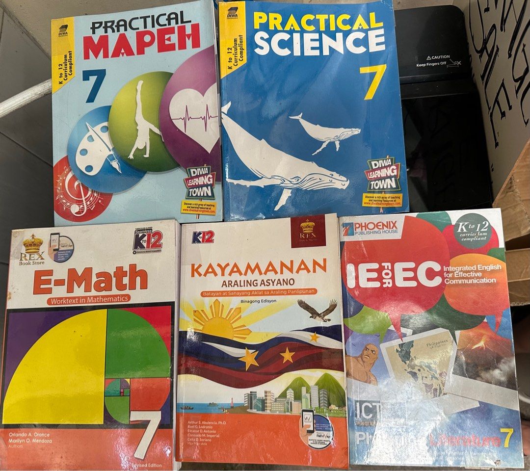 Grade 6 & Grade 7 Books (all for 1k) (Category: Textbooks) located in Manila. Submitted by claireposs79274 (Listing ID 1376824808, Image 2). Description: Grade 6 & Grade 7 Books can be used as reference ,might be old editions but still in good condition..