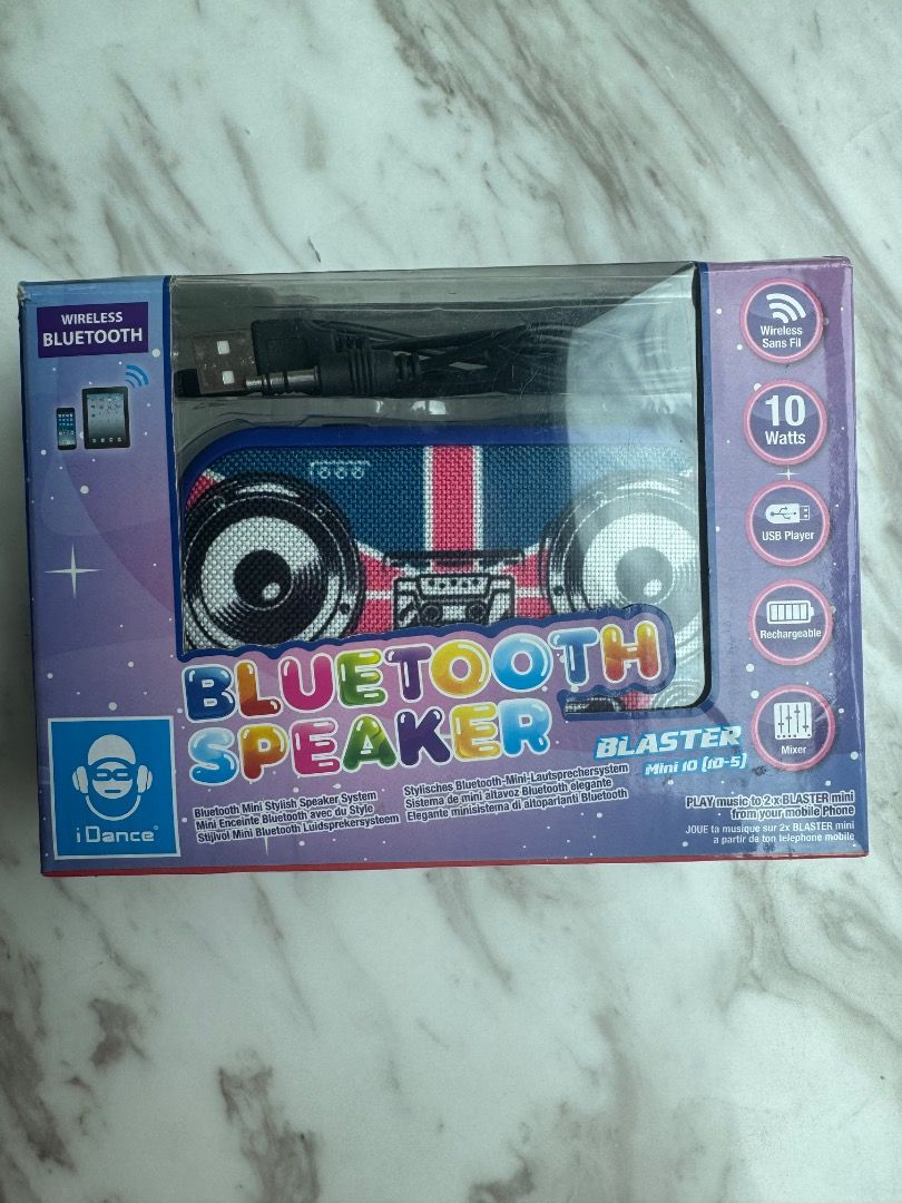 iDance Blaster Mini iD (i0-5) Bluetooth Speaker (Category: Soundbars, Speakers & Amplifiers) located in Singapore. Submitted by selinbahar (Listing ID 1376923260, Image 1). Description: Brand new iDance Blaster Mini iD (i0-5) Bluetooth speaker. Features wireless Bluetooth playback, USB and Micro SD slots, and a rechargeable battery. Includes a USB cable for charging. Compact size, perfect for bringing the party anywhere!.