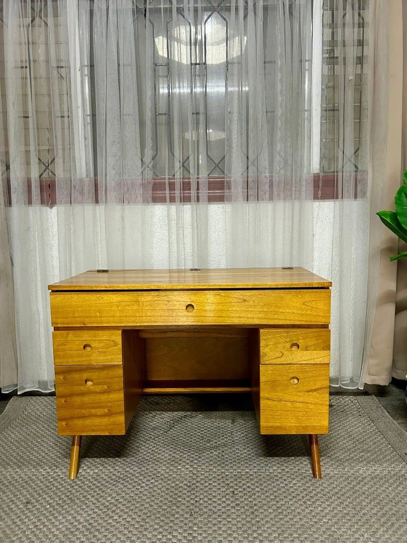 Imported Solid Wood 2in1 Study n Vanity Table with Drawers from Japan (Category: Tables & Sets) located in Valenzuela. Submitted by jenelyn6 (Listing ID 1376948280, Image 1). Description: Imported Solid Wood 2in1 Study n Vanity Table with Drawers from Japan P11,900 Only 39x20x20in Super Ganda Solid Wood 2in1 Study table Vanity Dresser Heavy Duty No issue Good Condition Minor Scratch Goods na Goods From Japan.